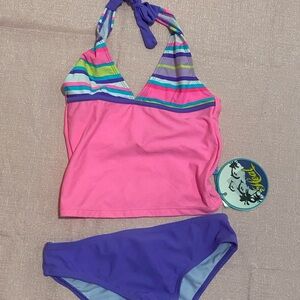 Colorful Striped Kids Bikini Set 10/12